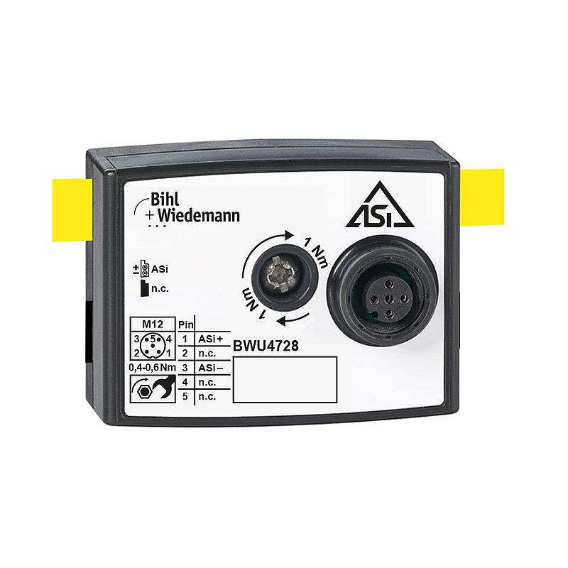 Passive Distributor ASi to 1 x M12 socket, 5 poles, depth 28 mm, IP67