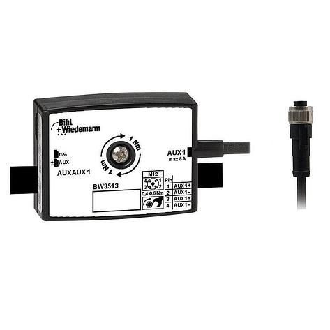 Passive Distributor AUX to 1 x M12 power cable socket, straight, T-coded, 4 poles, depth 19 mm, IP67, фото 2