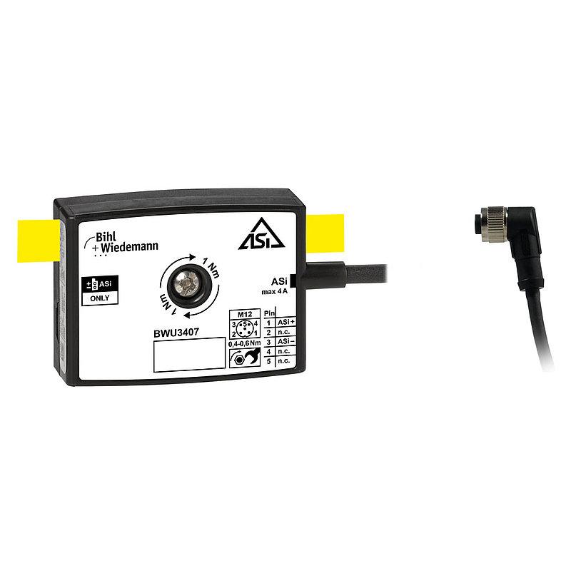 Passive Distributor ASi to 1 x M12 cable socket, angled, 5 poles, depth 19 mm, IP67 - фото 1 - id-p165351458
