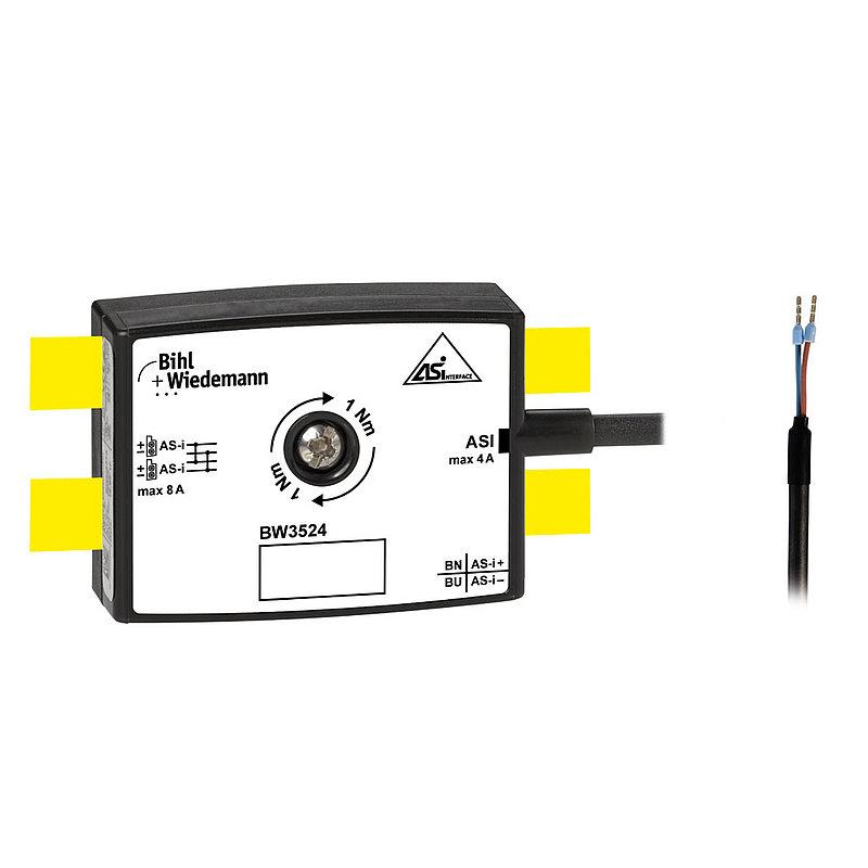 Passive Distributor ASi to 1 x round cable/connecting wires, depth 19 mm, IP67