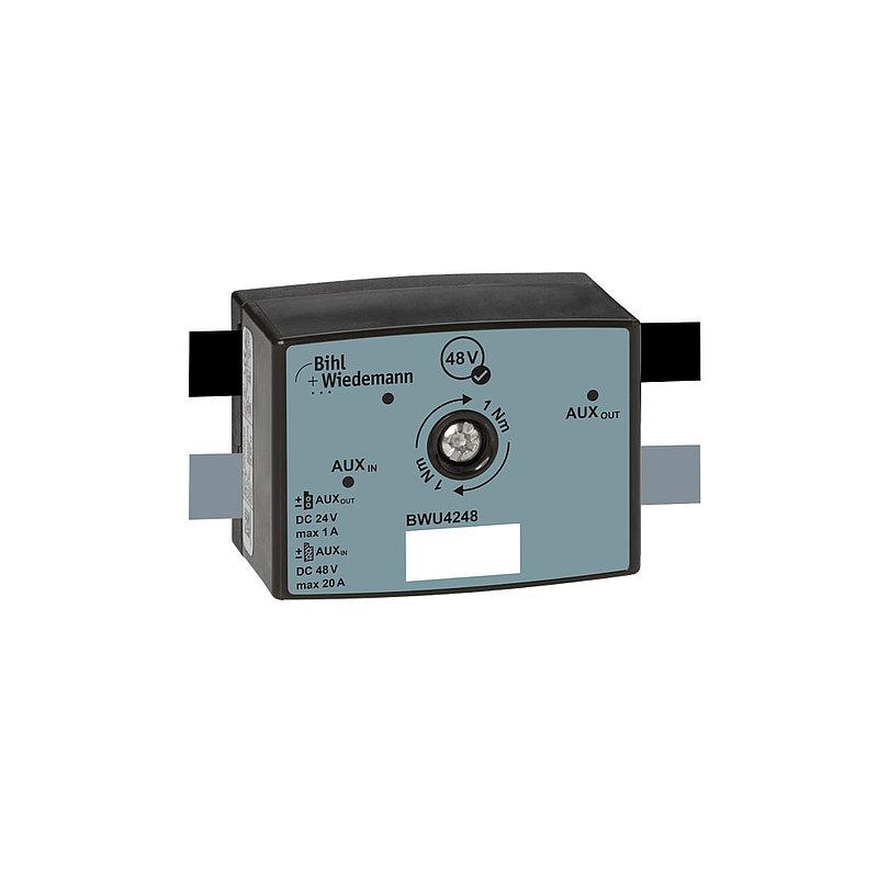 Voltage converter 48 V/24 V, 1 A, AUX 48 V profile cable to AUX 24 V profile cable, 35 mm, IP67
