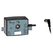 Voltage converter 48 V/24 V, 1 A, AUX 48 V profile cable to 1 x M12 cable socket, angled, 5 poles (AUX 24 V),