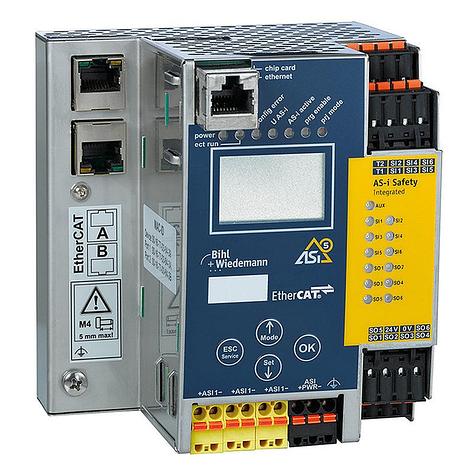 ASi-5/ASi-3 EtherCAT Gateway with integrated Safety Monitor, 1 ASi-5/ASi-3 master, фото 2