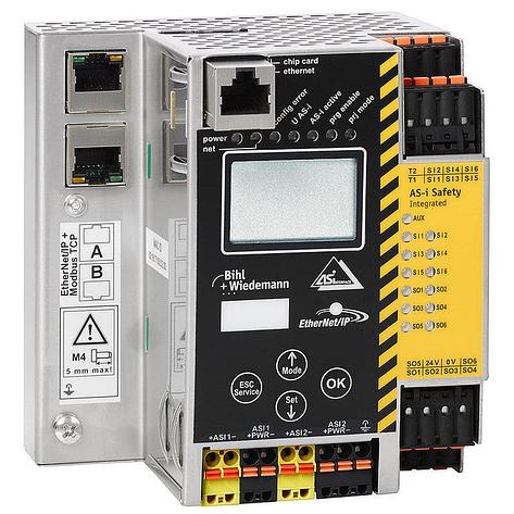 ASi-3 EtherNet/IP + ModbusTCP Gateway with integrated Safety Monitor, 2 ASi masters, фото 2