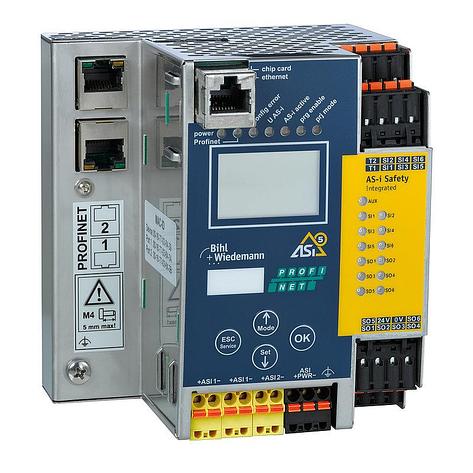 ASi-5/ASi-3 PROFINET Gateway with integrated Safety Monitor, 2 ASi-5/ASi-3 masters, фото 2