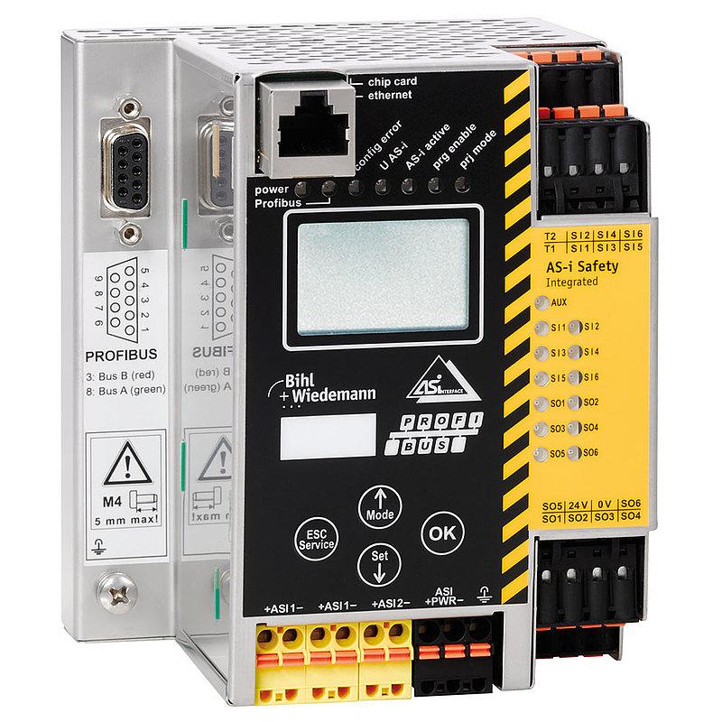 ASi-3 PROFIBUS Gateway with integrated Safety Monitor, 2 ASi masters