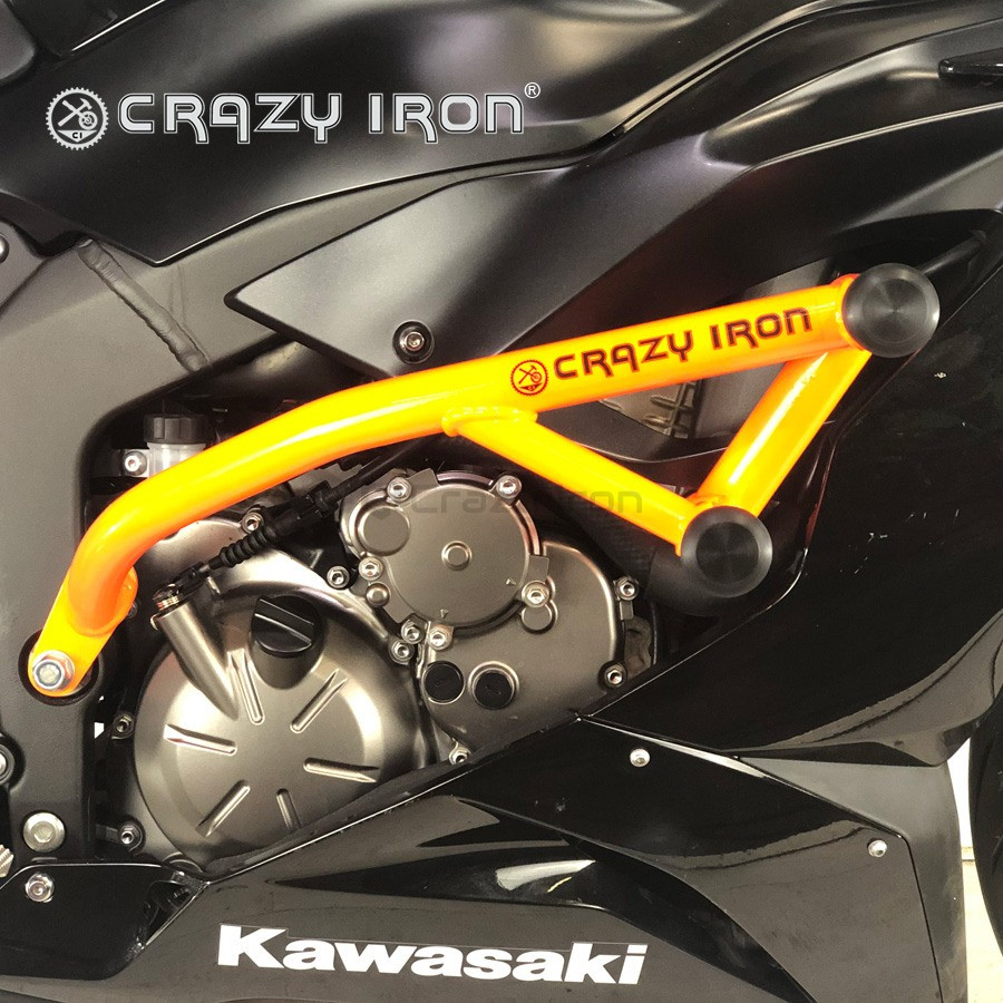 Защита RACE RAIL KAWASAKI ZX-6R `09-`18, ZX-6R 636 `13-`20 "CRAZY IRON" - фото 7 - id-p163901493