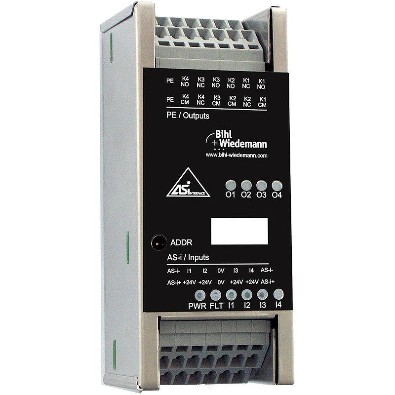 ASi Digital I/O Module in Stainless Steel, IP20, 4I/4O