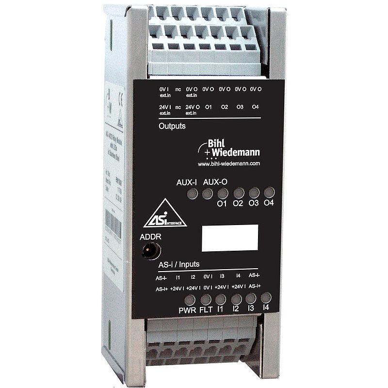 ASi Digital I/O Module in Stainless Steel, IP20, 4I/4O