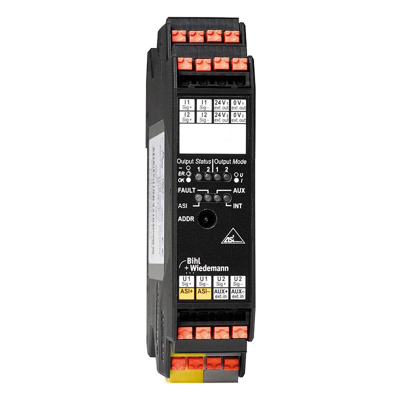 ASi Analog Output Module, IP20, 2AO (0...20mA/0...10V)