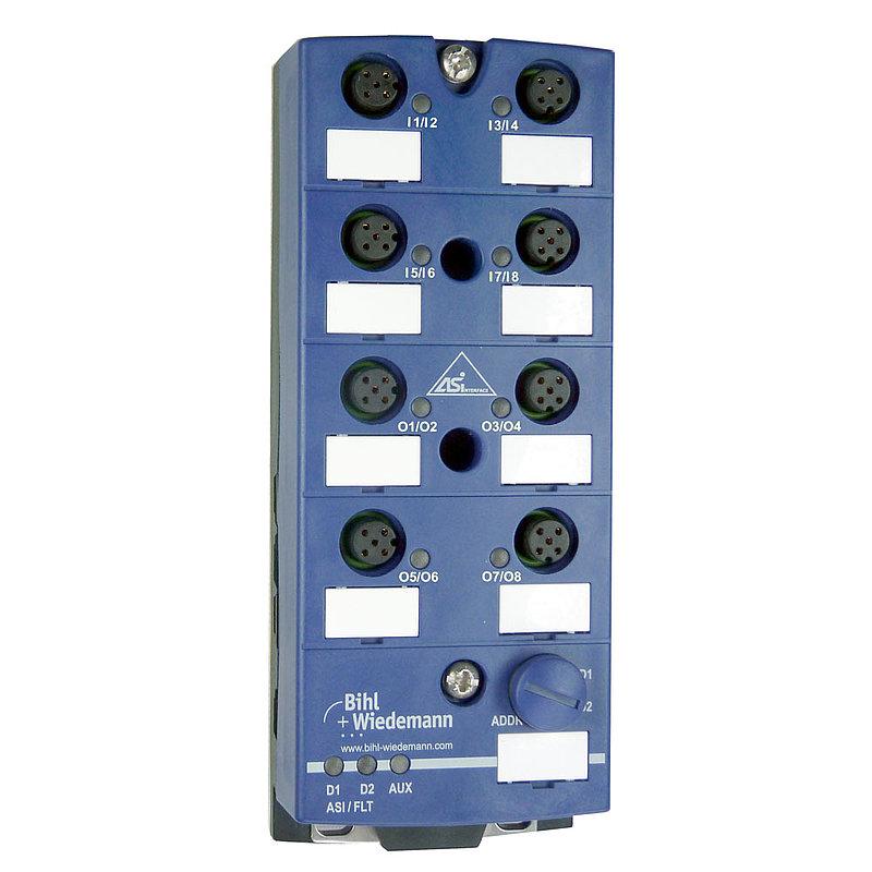 ASi Digital I/O Module, IP67, M12, 8I/8O