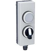 ASi Light Button Module, lighted (white/blue), retaining clip