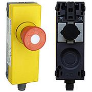 E-STOP Button Module, lighted (red/green), magnet