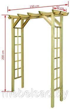 Пергола-арка садовая деревянная "Дачная Люкс №9" - фото 1 - id-p165361459