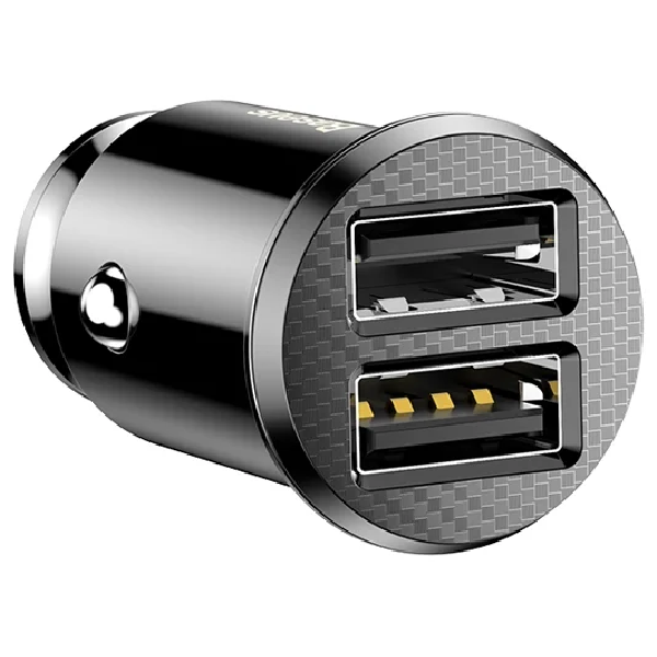 Автомобильное зарядное устройство Baseus Grain Car Charger 3.1A dual-USB CCALL-ML01 черные - фото 1 - id-p165362087