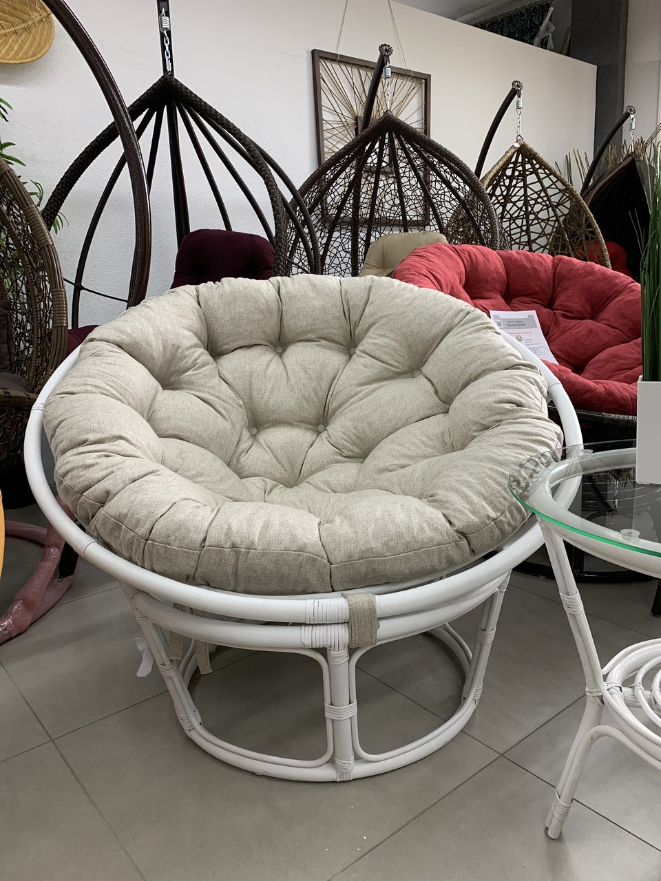 Кресло Papasan из ротанга 23/01 Прованс