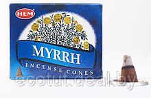 Благовония HEM Myrrh (Мирра), 10 конусов
