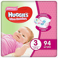 Huggies Подгузники для девочек Huggies Ultra Comfort 3 (5-9кг) 94шт