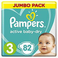 Pampers Подгузники Pampers Active Baby-Dry 3 (6-10кг) 82шт