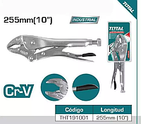 Зажим слесарный с овальными губками 10" (255 мм) TOTAL THT191001