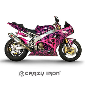 Клетка демпферная DAMPER KAWASAKI ZX-6R `03-`04 "CRAZY IRON"