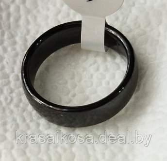 Кольцо керамика 19 Черный 6 мм женское керамическое  мужское бижутерия