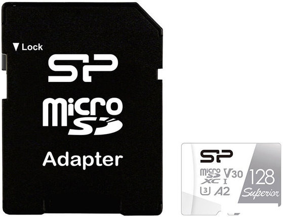 Карта памяти Silicon-Power Superior microSDXC SP128GBSTXDA2V20SP 128GB (с адаптером), фото 2