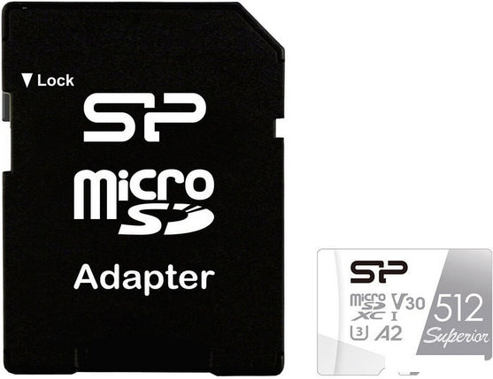 Карта памяти Silicon-Power Superior microSDXC SP512GBSTXDA2V20SP 512GB (с адаптером), фото 2