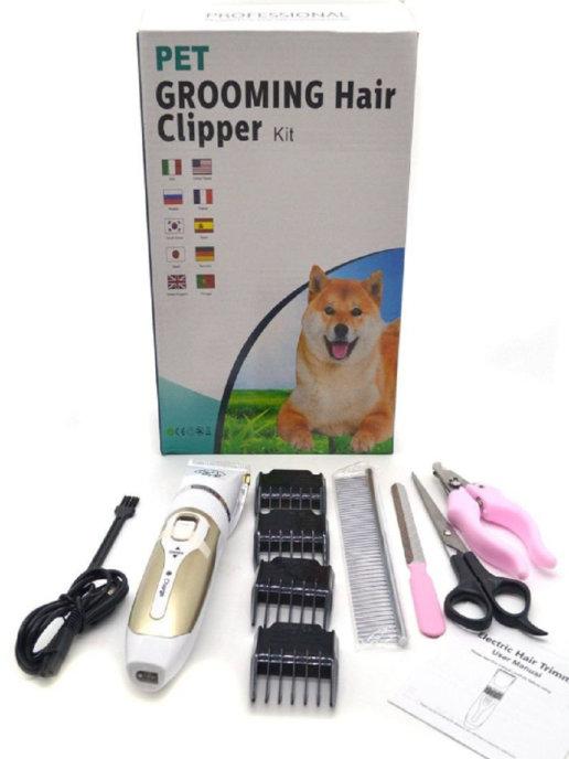 Машинка электрическая (грумер) для стрижки животных PET Grooming Hair Clipper kit - фото 4 - id-p98725011