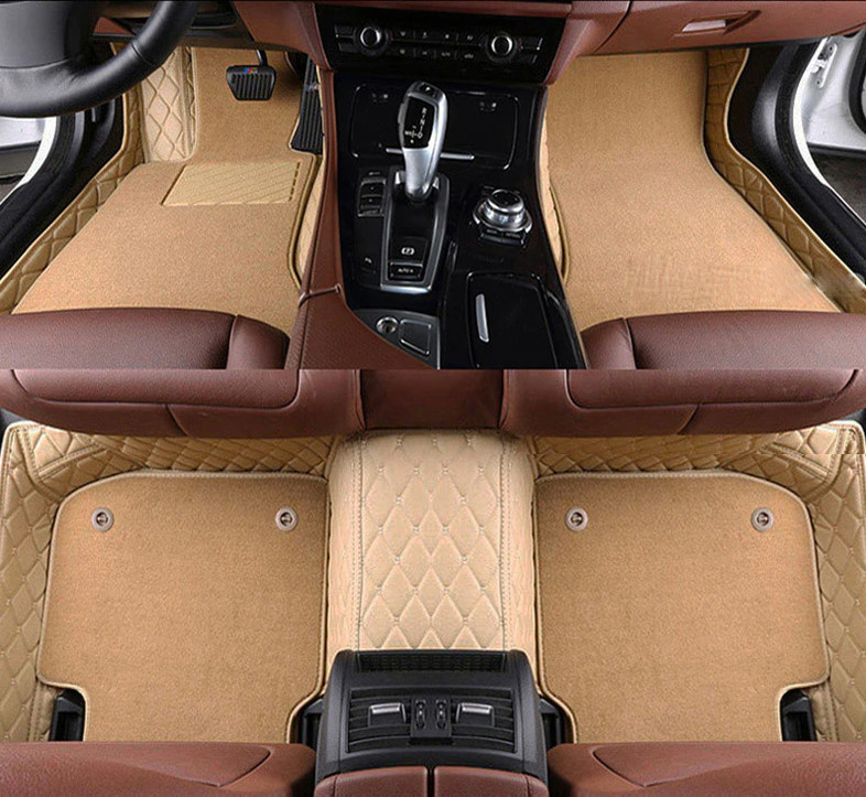 BMW X6 II (F16) 2014- Коврики в салон эко-кожа+текстиль (Цвет на фото)