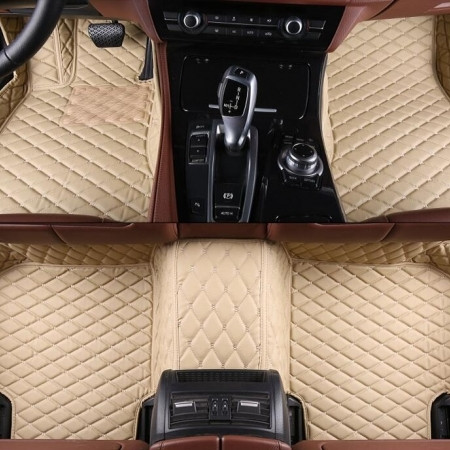 Land Rover Range Rover III 2002-2012 бежевый Коврики в салон Эко-кожа 3D (Цвет на фото)