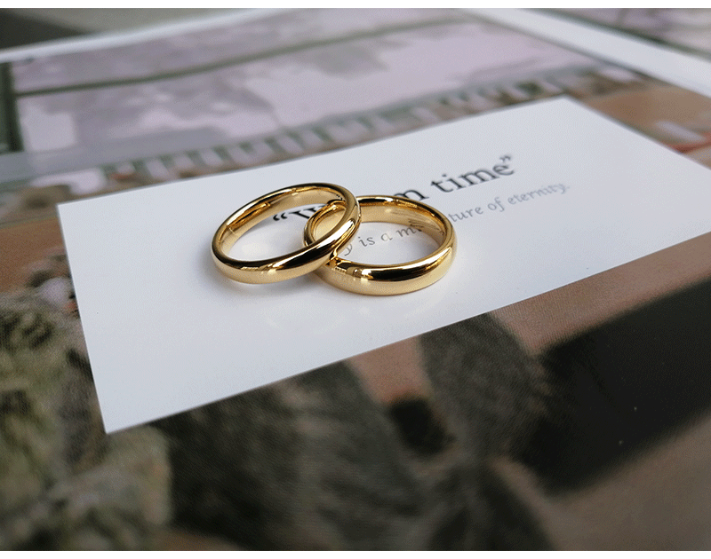 Парные кольца "Обручение Gold Premium" из вольфрама (4 мм и 6 мм) - фото 8 - id-p44509240