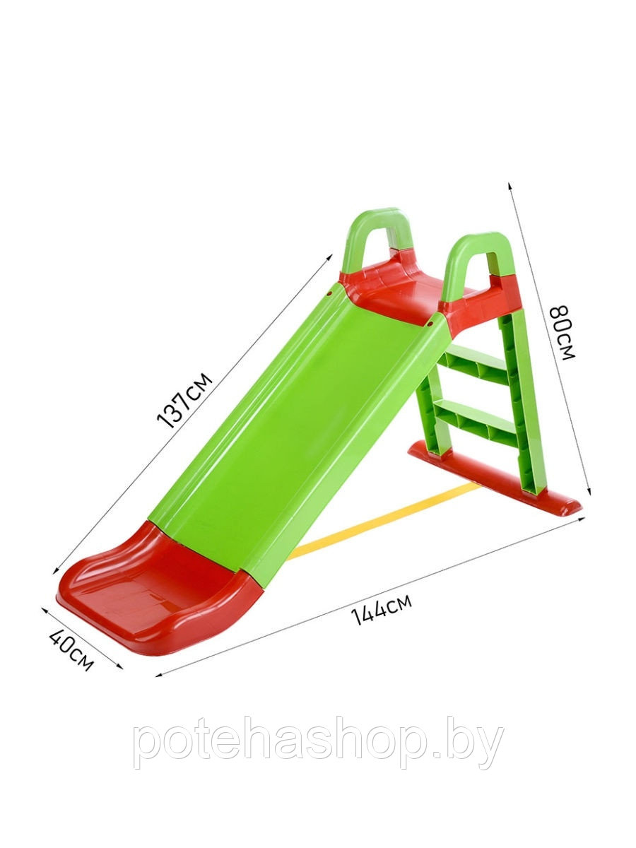Горка детская Doloni для дома и улицы салатово-красная - фото 2 - id-p103811072