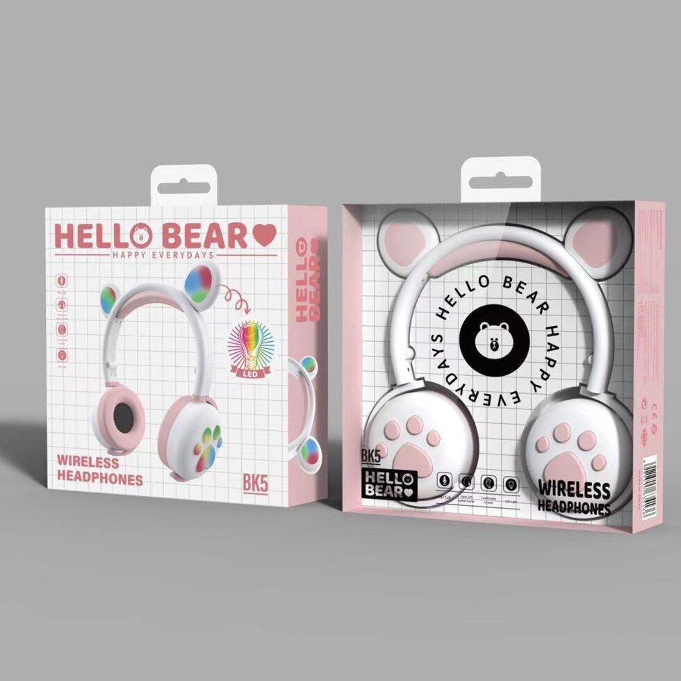 Беспроводные Bluetooth наушники Hello Bear BK-5 с подсветкой - фото 3 - id-p165412898