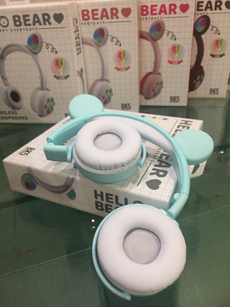 Беспроводные Bluetooth наушники Hello Bear BK-5 с подсветкой - фото 5 - id-p165413288