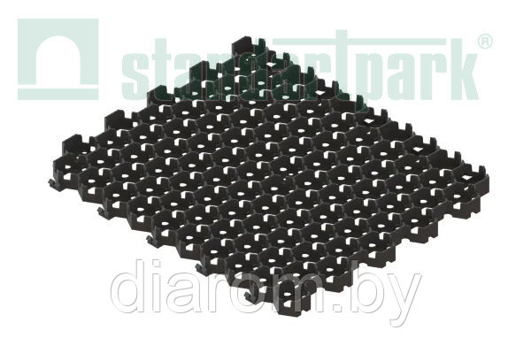 Решетка ГАЗОННАЯ ПЛАСТИКОВАЯ ЧЕРНАЯ "HEXARM" (ГЕКСАРМ) Размер, мм: 580x495x30