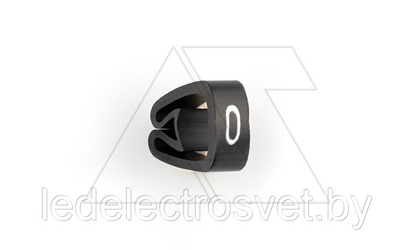 Маркер кольцевой RMS-02 59640-0, D кабеля 2,5-5mm, 1,5-4mm2, символ "0", PVC, черный (упак. 1000шт.) - фото 1 - id-p165355893
