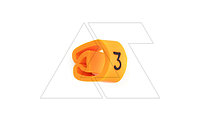 Маркер кольцевой RMS-04 59843-3, D кабеля 8-16mm, 16-70mm2, символ "3", PVC, оранжевый (упак. 100шт.)