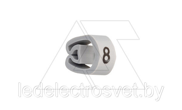 Маркер кольцевой RMS-03 59748-8, D кабеля 4-10mm, 4-16mm2, символ "8", PVC, серый (упак. 500шт.) - фото 1 - id-p165355905