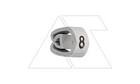 Маркер кольцевой RMS-02 59648-8, D кабеля 2,5-5mm, 1,5-4mm2, символ "8", PVC, серый (упак. 1000шт.)