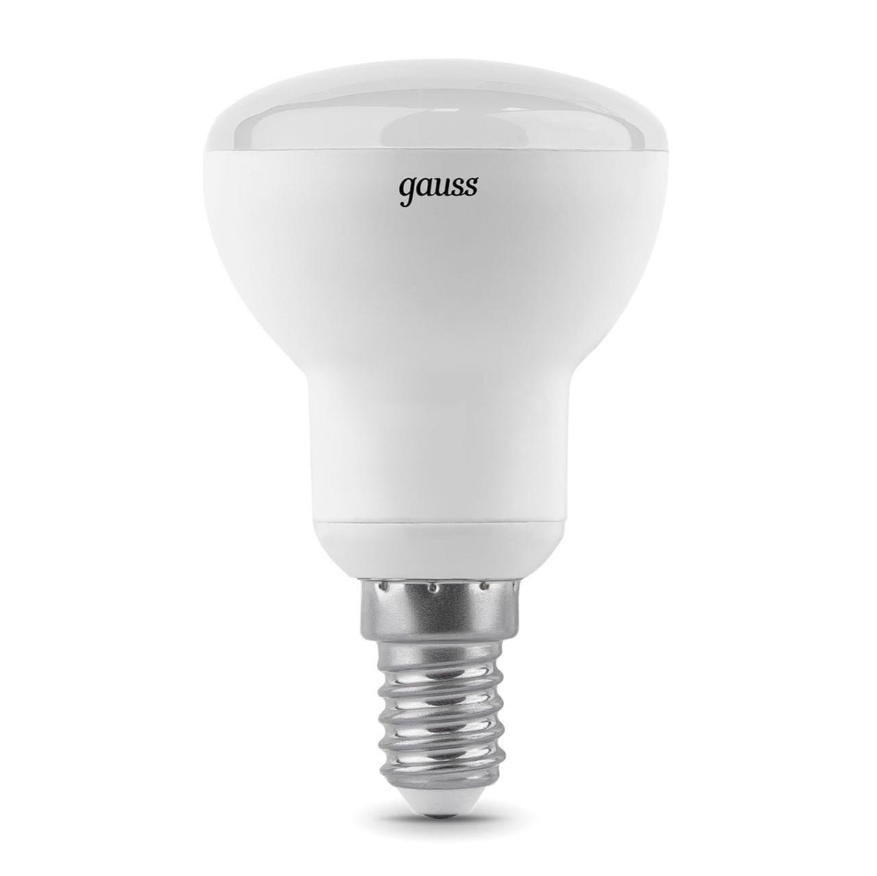 106001106 Лампа Gauss LED R50 E14 6W 500lm 3000K 1/10/50