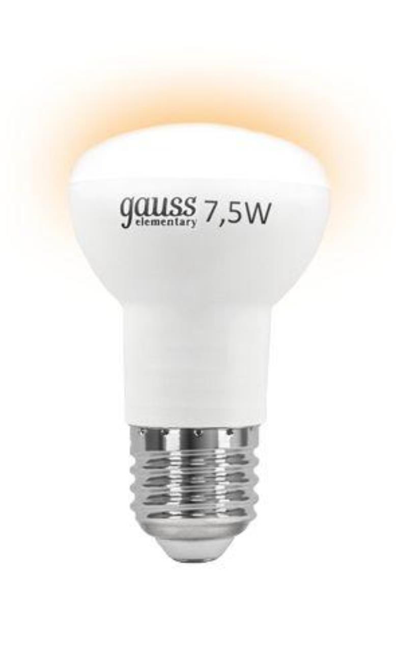LD63228 Лампа Gauss Elementary светодиодная зеркальная R63 E27 7,5W 4100K 1/10/40