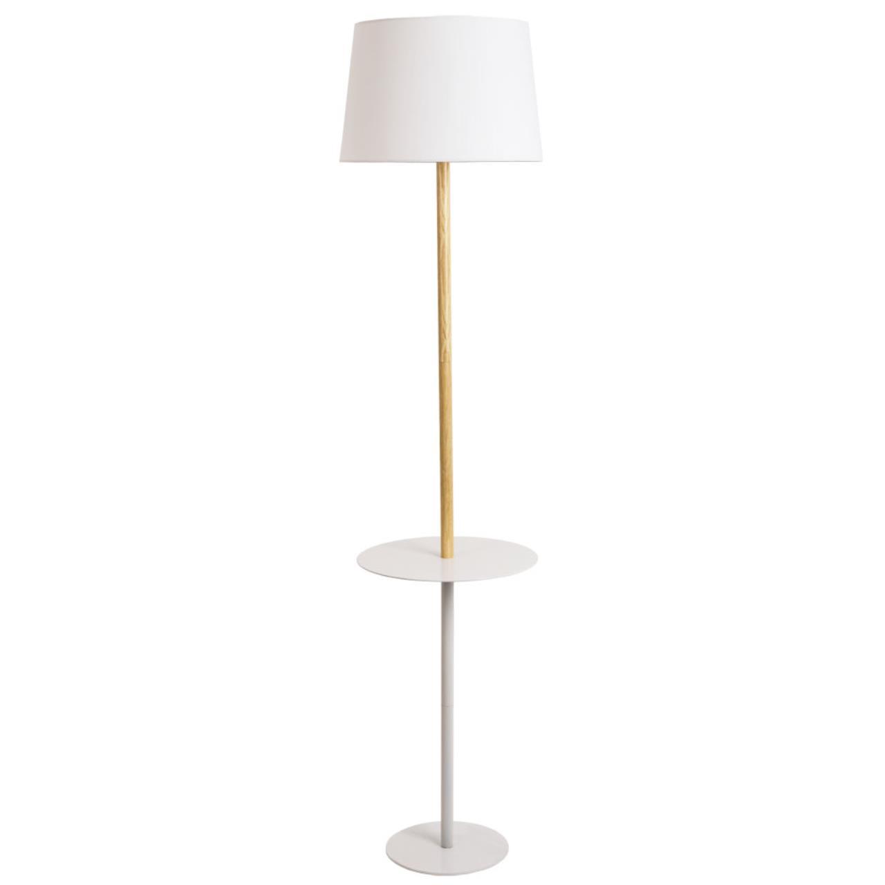 Торшер с полкой Arte Lamp Connor A2102PN-1WH