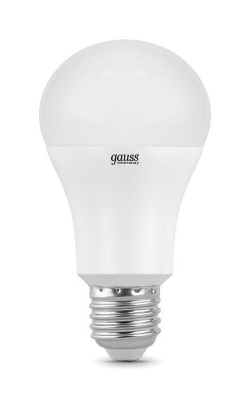 Лампа Gauss LED Elementary A60 12W E27 4100K 2/50 (2 лампы в упаковке)