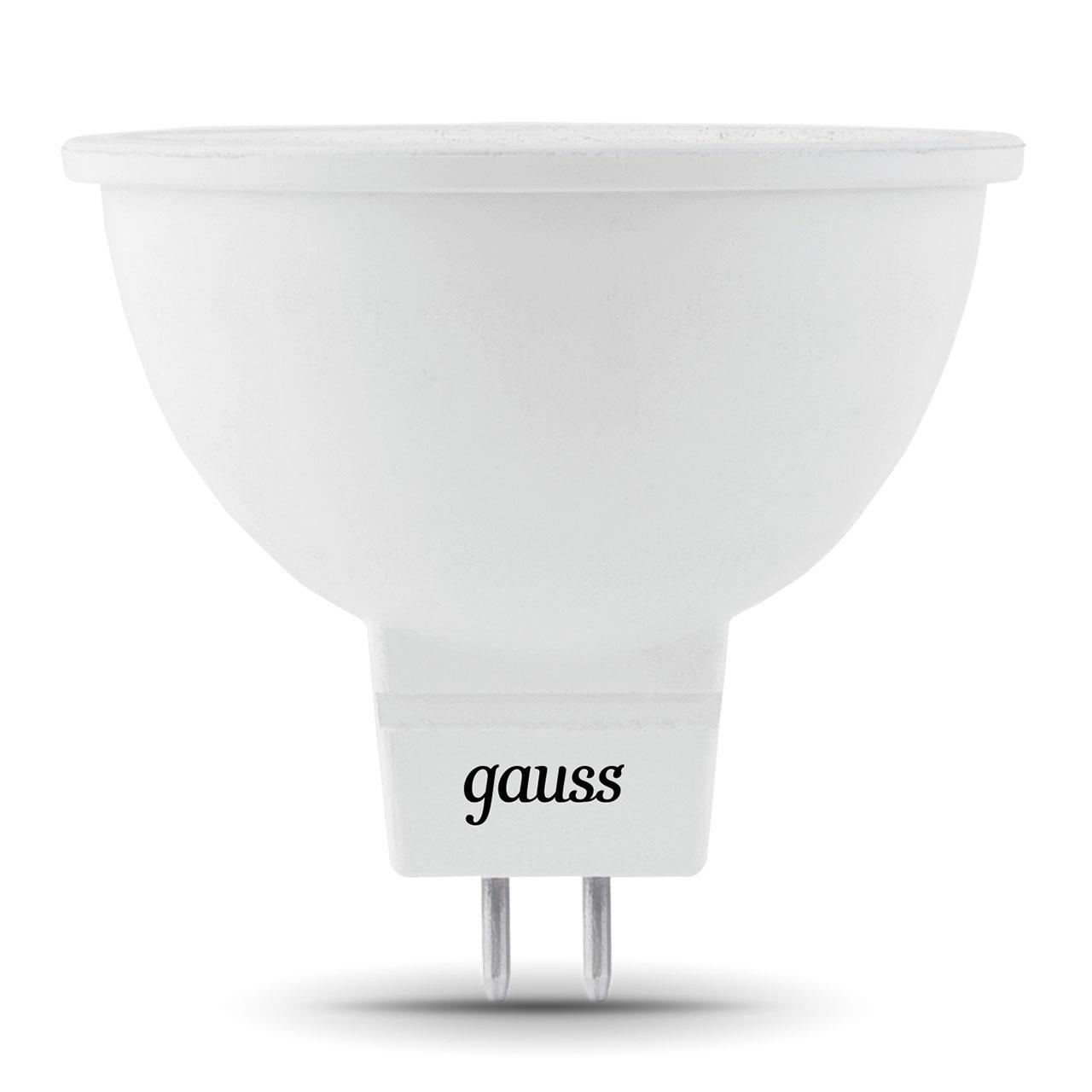 201505205 Лампа Gauss LED MR16 GU5.3 5W 12V 530lm 4100K 1/10/100