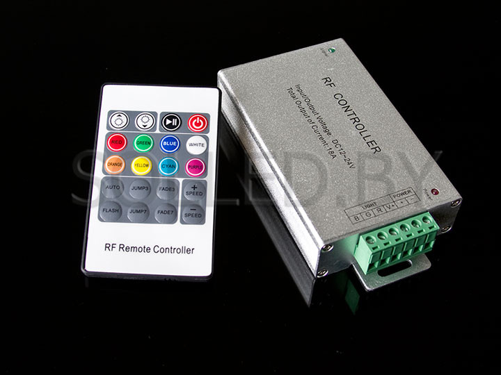 Контроллер RGB радио LN-RF20B-18A 12/24V 216/432W