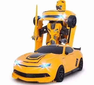 Робот-трансформер на радиоуправлении Спортивный автомобиль цвет желтый