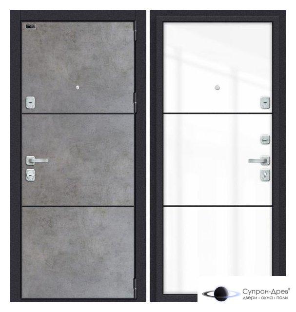 Металлическая дверь el'Porta M П50.П50 AB-4 (Dark Concrete/Angel)