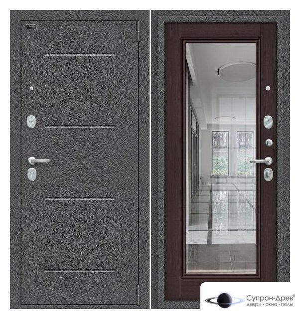 Металлическая дверь el'Porta Porta S 104.П61 (Антик Серебро/Wenge Veralinga)
