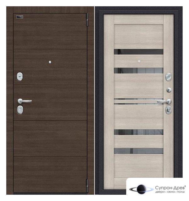 Металлическая дверь el'Porta Porta S 4.П30 (Brownie/Cappuccino Veralinga)